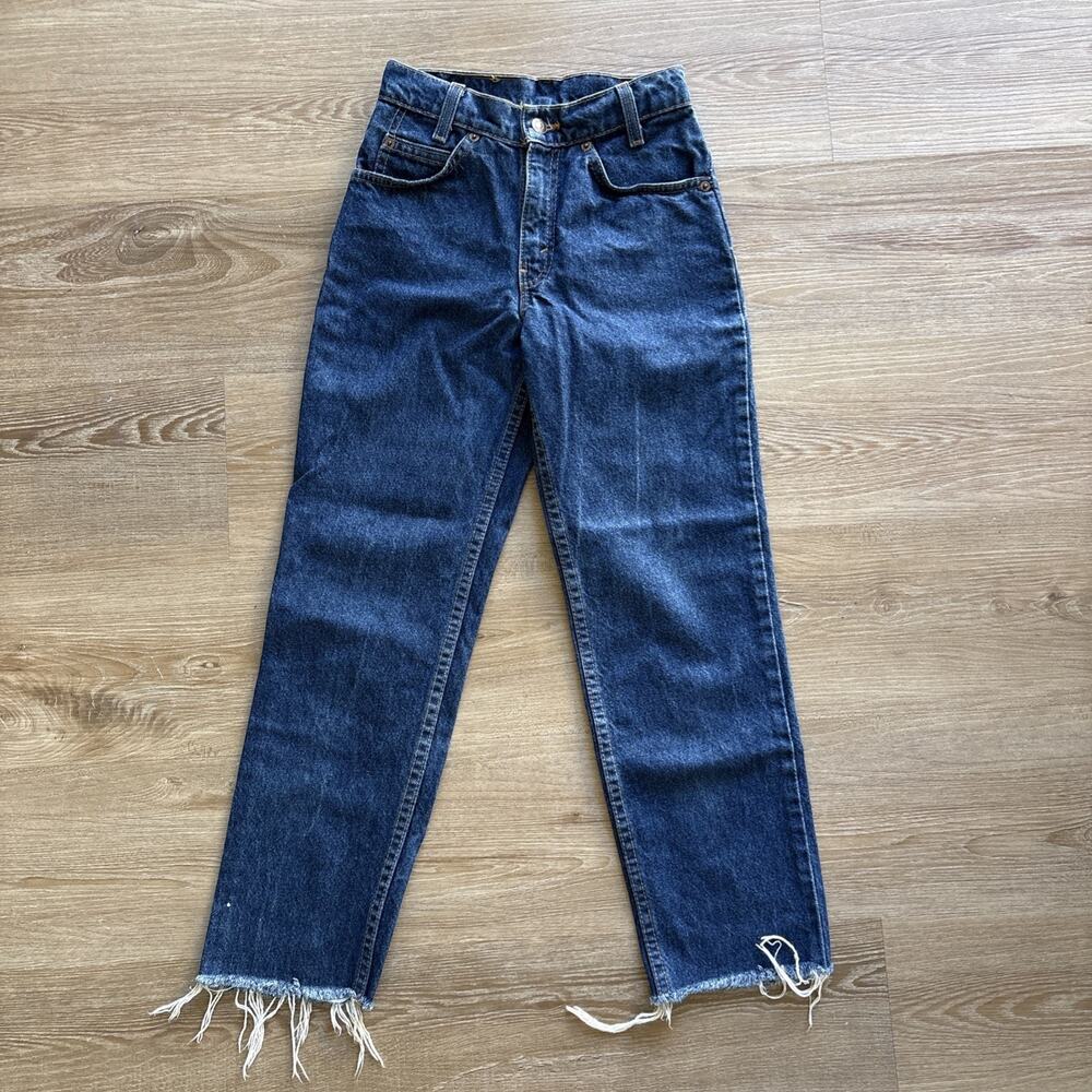 Vintage Levi's 505 Orange Tab Student Fit Womens 25x30 (24x25) Cropped Jeans